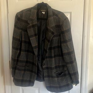 Requirements tweed pinstripe blazer, size 18